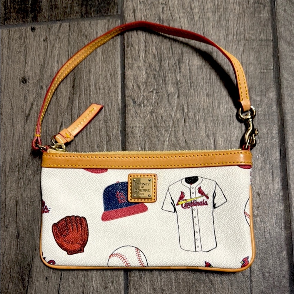 NWOT Dooney & Bourke St. Louis Cardinals Large Slim Wristlet